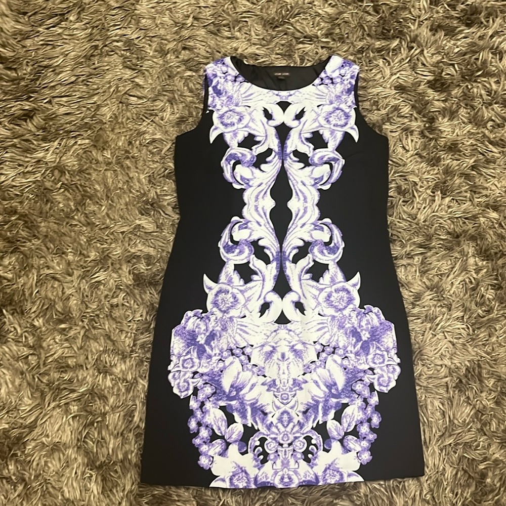 Black purple and white dress